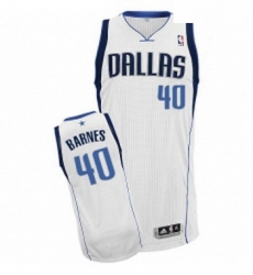 Youth Adidas Dallas Mavericks 40 Harrison Barnes Authentic White Home NBA Jersey