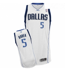 Youth Adidas Dallas Mavericks 5 Jose Juan Barea Authentic White Home NBA Jersey