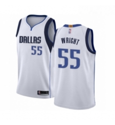 Youth Dallas Mavericks 55 Delon Wright Swingman White Basketball Jersey Association Edition 