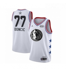 Youth Dallas Mavericks 77 Luka Doncic Swingman White 2019 All Star Game Basketball Jersey 