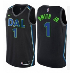 Youth Nike Dallas Mavericks 1 Dennis Smith Jr Swingman Black NBA Jersey City Edition