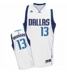 Youth Nike Dallas Mavericks 13 Jalen Brunson Swingman White Home NBA Jersey Association Edition 
