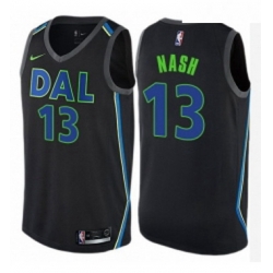 Youth Nike Dallas Mavericks 13 Steve Nash Swingman Black NBA Jersey City Edition
