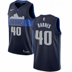 Youth Nike Dallas Mavericks 40 Harrison Barnes Authentic Navy Blue NBA Jersey Statement Edition