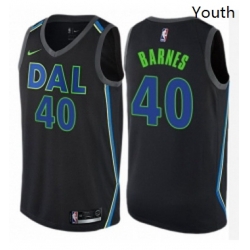 Youth Nike Dallas Mavericks 40 Harrison Barnes Swingman Black NBA Jersey City Edition