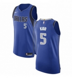 Youth Nike Dallas Mavericks 5 Jason Kidd Authentic Royal Blue Road NBA Jersey Icon Edition