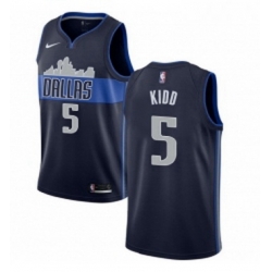 Youth Nike Dallas Mavericks 5 Jason Kidd Swingman Navy Blue NBA Jersey Statement Edition