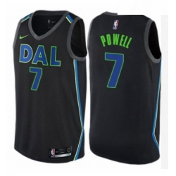 Youth Nike Dallas Mavericks 7 Dwight Powell Swingman Black NBA Jersey City Edition 