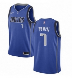 Youth Nike Dallas Mavericks 7 Dwight Powell Swingman Royal Blue NBA Jersey Icon Edition 