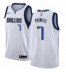 Youth Nike Dallas Mavericks 7 Dwight Powell Swingman White NBA Jersey Association Edition 