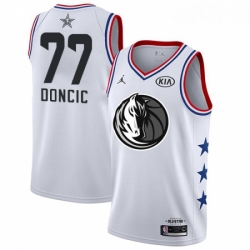 Youth Nike Dallas Mavericks 77 Luka Doncic White Basketball Jordan Swingman 2019 All Star Game Jersey 
