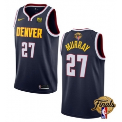 Men Denver Nuggets 27 Jamal Murray Navy 2023 Finals Icon Edition Stitched Basketball Jersey