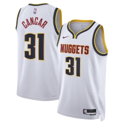 Men Denver Nuggets 31 Vlatko Cancar White Association Edition Stitched Basketball Jersey