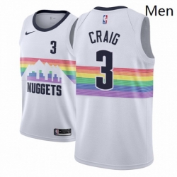 Men NBA 2018 19 Denver Nuggets 3 Torrey Craig City Edition White Jersey 