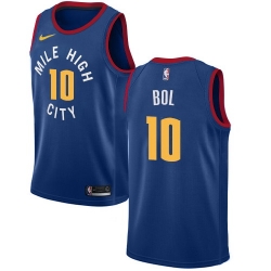 Men Nike Denver Nuggets 10 Bol Bol Blue NBA Swingman Statement Edition Jersey