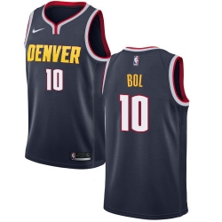 Men Nike Denver Nuggets 10 Bol Bol Navy NBA Swingman Icon Edition Jersey