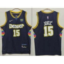 Men Nike Denver Nuggets Nikola Jokic #15 75th Anniversary NBA Stitched Jersey