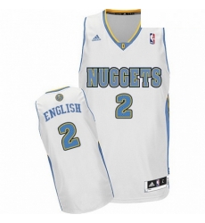 Mens Adidas Denver Nuggets 2 Alex English Swingman White Home NBA Jersey