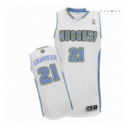 Mens Adidas Denver Nuggets 21 Wilson Chandler Authentic White Home NBA Jersey