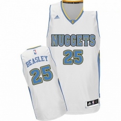 Mens Adidas Denver Nuggets 25 Malik Beasley Swingman White Home NBA Jersey