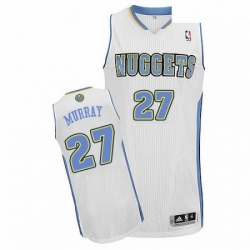Mens Adidas Denver Nuggets 27 Jamal Murray Authentic White Home NBA Jersey