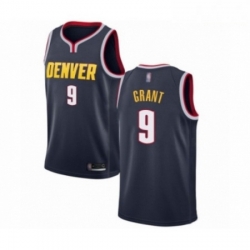 Mens Denver Nuggets 9 Jerami Grant Authentic Navy Blue Road Basketball Jersey Icon Edition 