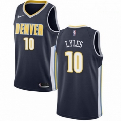 Mens Nike Denver Nuggets 10 Trey Lyles Swingman Navy Blue Road NBA Jersey Icon Edition 