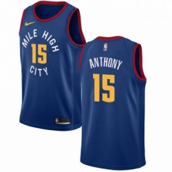 Mens Nike Denver Nuggets 15 Carmelo Anthony Swingman Light Blue Alternate NBA Jersey Statement Edition