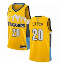 Mens Nike Denver Nuggets 20 Tyler Lydon Swingman Gold Alternate NBA Jersey Statement Edition 