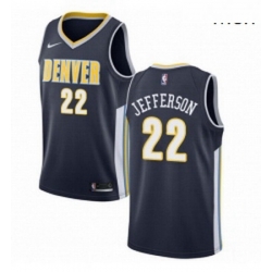 Mens Nike Denver Nuggets 22 Richard Jefferson Authentic Navy Blue Road NBA Jersey Icon Edition 