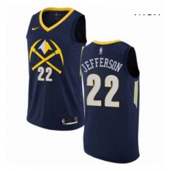 Mens Nike Denver Nuggets 22 Richard Jefferson Swingman Navy Blue NBA Jersey City Edition 