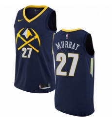 Mens Nike Denver Nuggets 27 Jamal Murray Authentic Navy Blue NBA Jersey City Edition