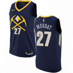 Mens Nike Denver Nuggets 27 Jamal Murray Authentic Navy Blue NBA Jersey City Edition