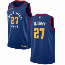 Mens Nike Denver Nuggets 27 Jamal Murray Swingman Light Blue Alternate NBA Jersey Statement Edition