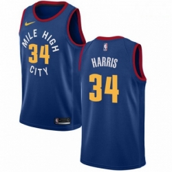 Mens Nike Denver Nuggets 34 Devin Harris Authentic Light Blue Alternate NBA Jersey Statement Edition 