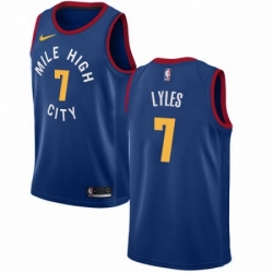 Mens Nike Denver Nuggets 7 Trey Lyles Swingman Light Blue Alternate NBA Jersey Statement Edition 