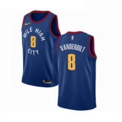 Mens Nike Denver Nuggets 8 Jarred Vanderbilt Swingman Blue Alternate NBA Jersey Statement Editio