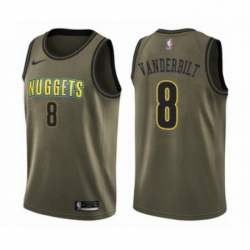 Mens Nike Denver Nuggets 8 Jarred Vanderbilt Swingman Green Salute to Service NBA Jerse
