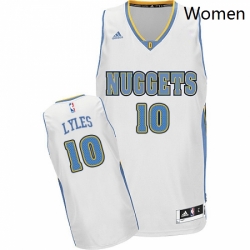 Womens Adidas Denver Nuggets 10 Trey Lyles Swingman White Home NBA Jersey 