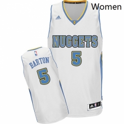 Womens Adidas Denver Nuggets 5 Will Barton Swingman White Home NBA Jersey