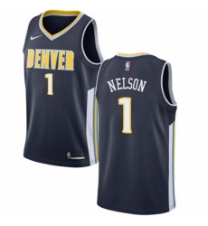 Womens Nike Denver Nuggets 1 Jameer Nelson Swingman Navy Blue Road NBA Jersey Icon Edition 