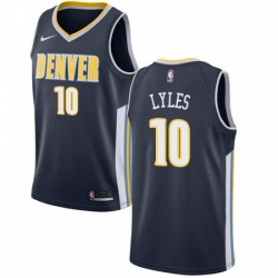 Womens Nike Denver Nuggets 10 Trey Lyles Authentic Navy Blue Road NBA Jersey Icon Edition 