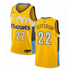 Womens Nike Denver Nuggets 22 Richard Jefferson Authentic Gold Alternate NBA Jersey Statement Edition 