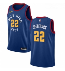Womens Nike Denver Nuggets 22 Richard Jefferson Authentic Light Blue Alternate NBA Jersey Statement Edition 