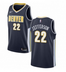 Womens Nike Denver Nuggets 22 Richard Jefferson Authentic Navy Blue Road NBA Jersey Icon Edition 
