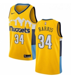 Womens Nike Denver Nuggets 34 Devin Harris Swingman Gold Alternate NBA Jersey Statement Edition 