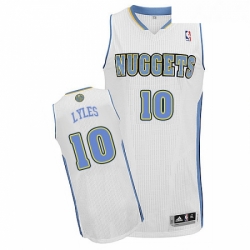 Youth Adidas Denver Nuggets 10 Trey Lyles Authentic White Home NBA Jersey 