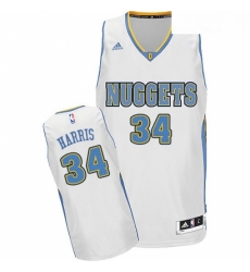 Youth Adidas Denver Nuggets 34 Devin Harris Swingman White Home NBA Jersey 