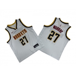 Youth Denver Nuggets 27 Jamal Murray White Stitched Basketball Jersey