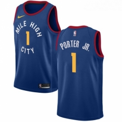 Youth Nike Denver Nuggets 1 Michael Porter Swingman Light Blue NBA Jersey Statement Edition 